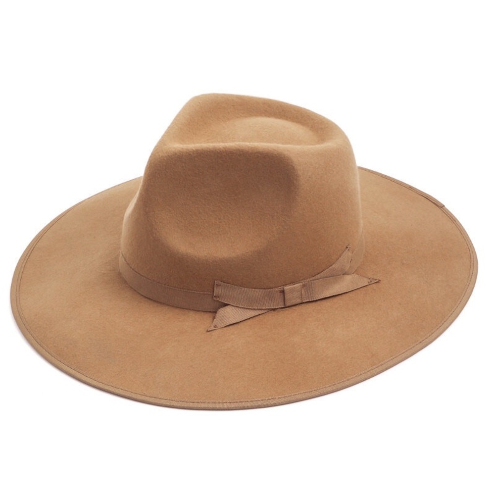 Flat Brim Ribbon Bow Fedora Hat